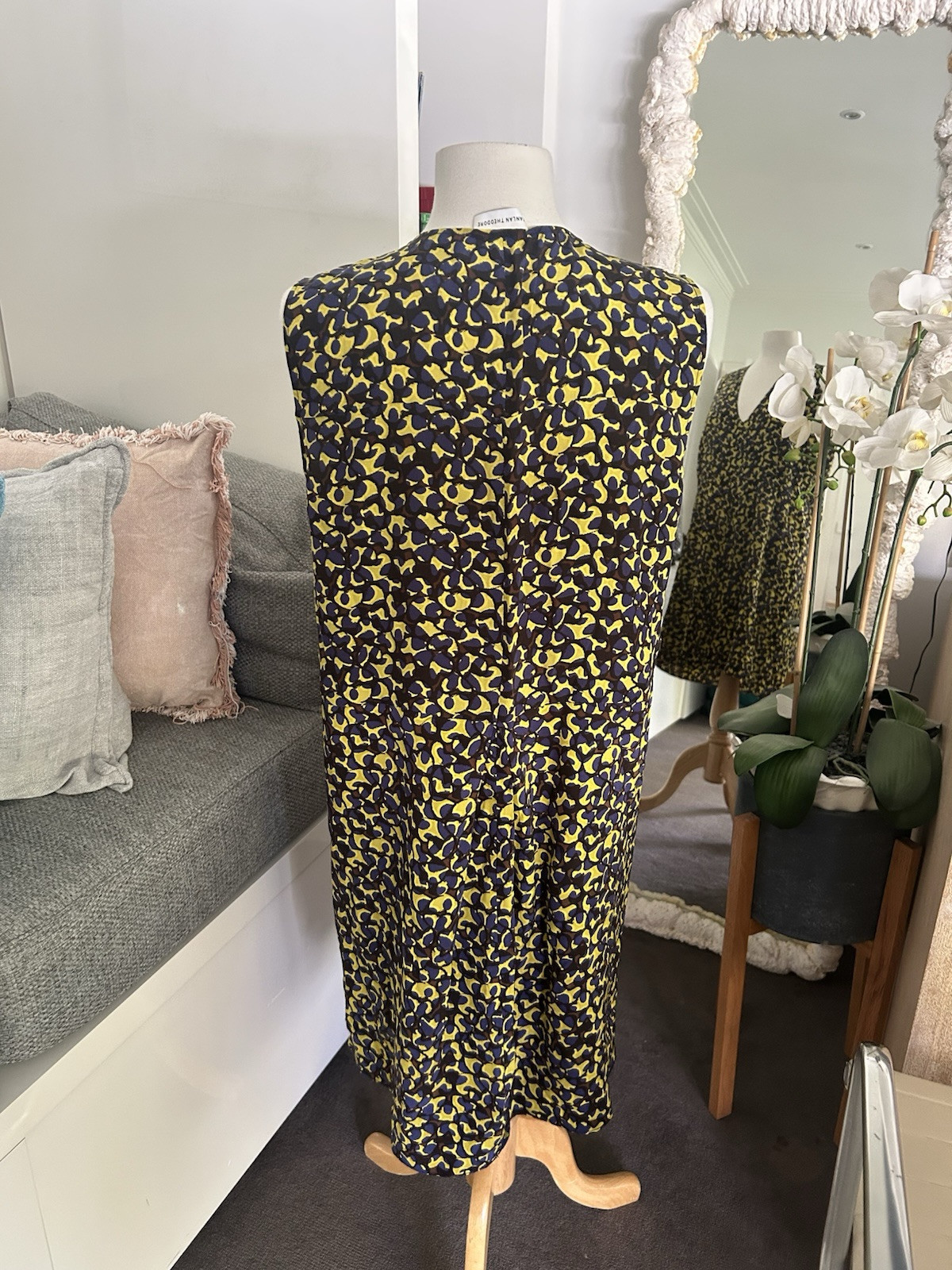 Scanlan Theodore Yellow Patterned Silk Dress Size… - image 5