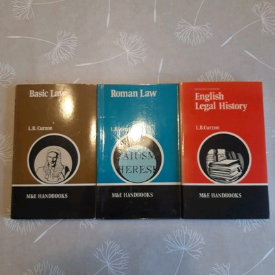 M&E Handbooks Bundle x3, Basic Law, Roman Law, English Legal History, Curzon