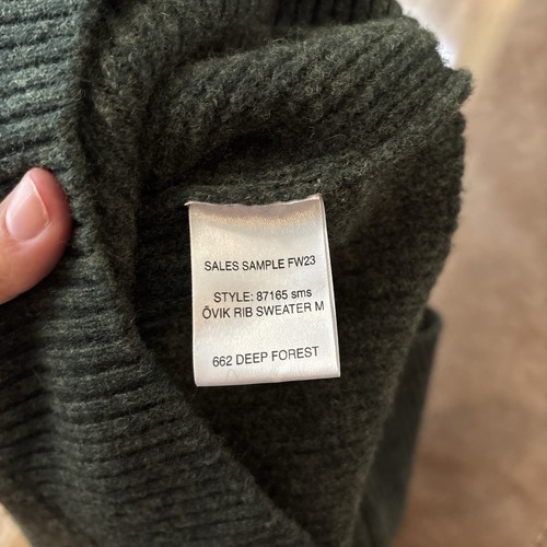 Maglione Fjallraven ovik costine lana uomo verde taglia media - Foto 5 di 5