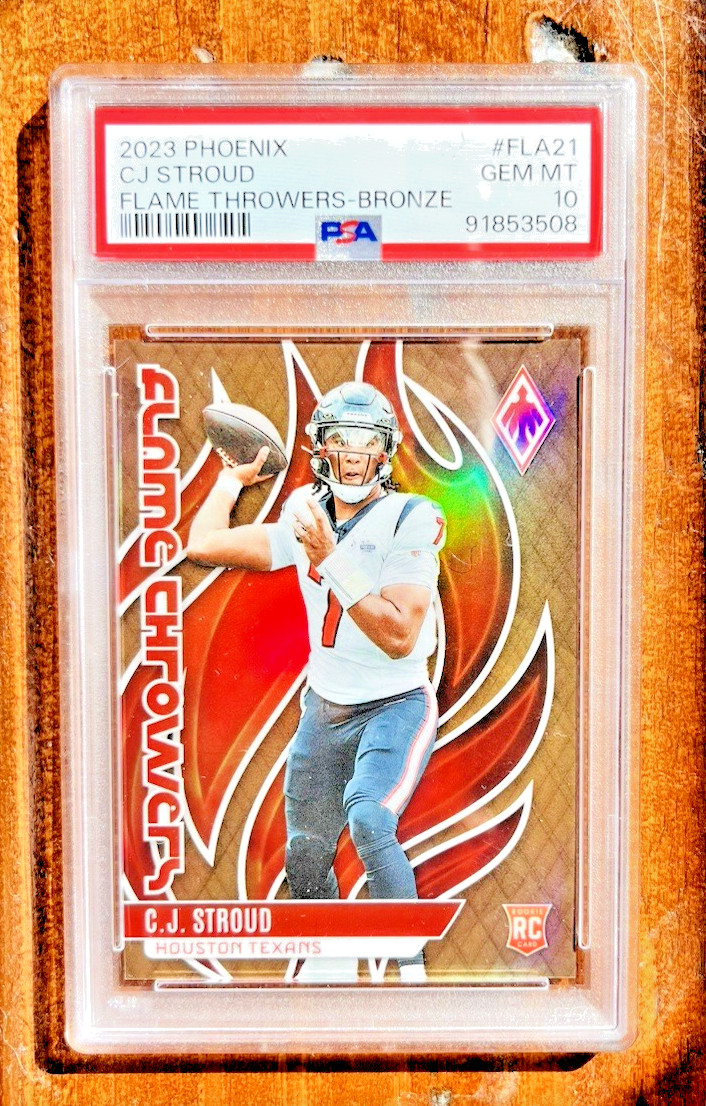 2023 Panini Phoenix | CJ Stroud Flame Throwers Bronze RC #FLA-21 /50 PSA10