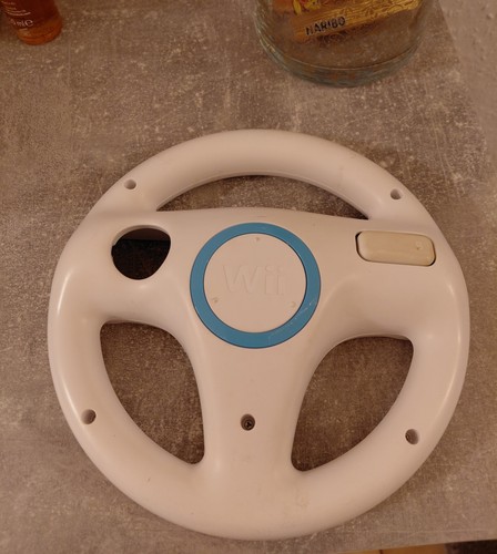 1x Nintendo Wii Lenkrad WEISS WEIß Mario Kart Controller Zubehör Wheel