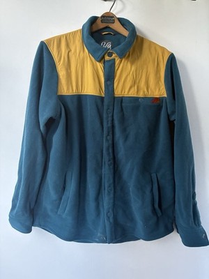 Yo Colorado Nomad Fleece Snap Jacket Blue Yellow Shacket Size L