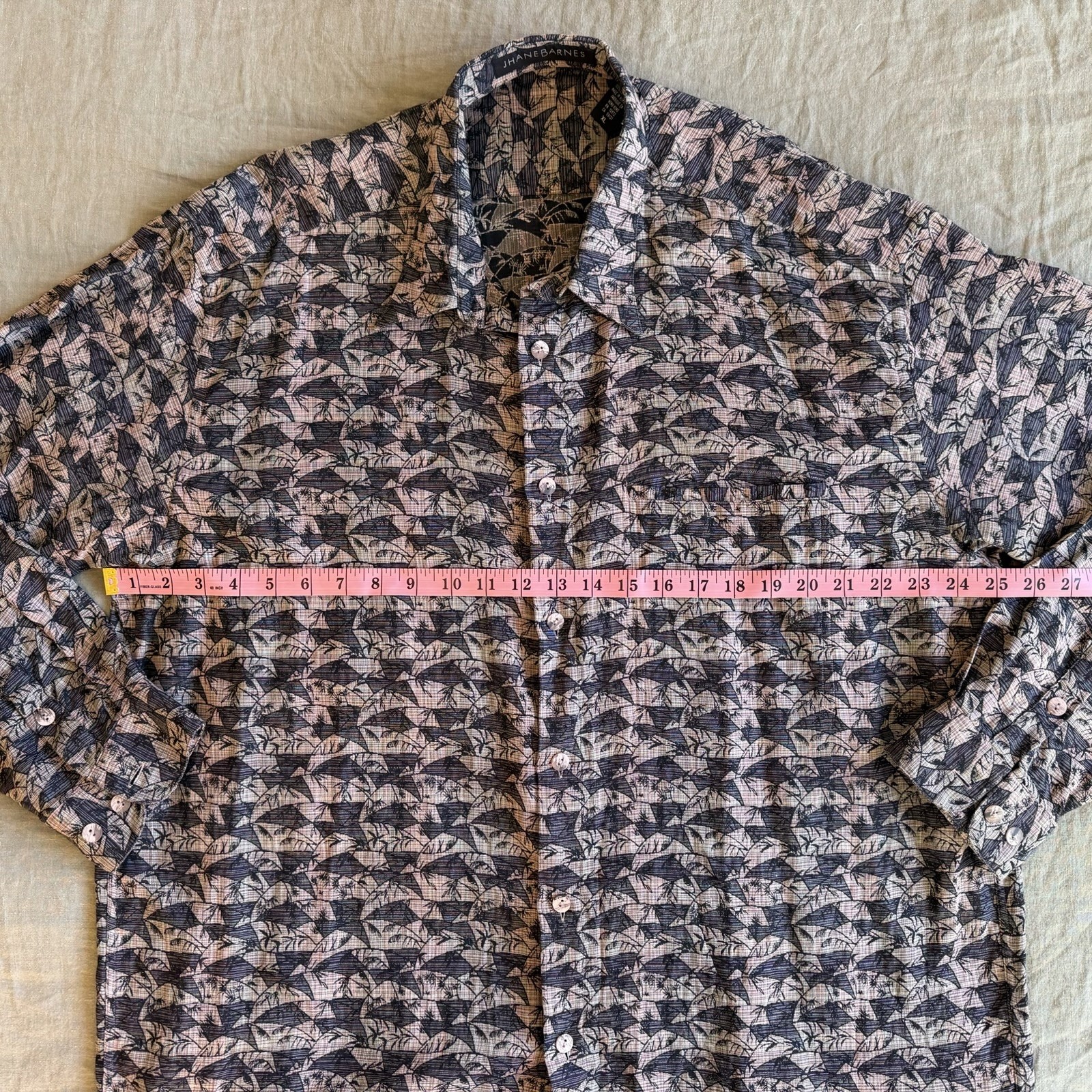 Jhane Barnes Multicolor Geometric Pattern Long Sl… - image 8