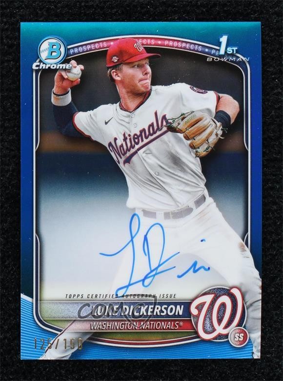 2025 Bowman Chrome Prospect Blue Refractor /150 Luke Dickerson #CPA-LDI Auto