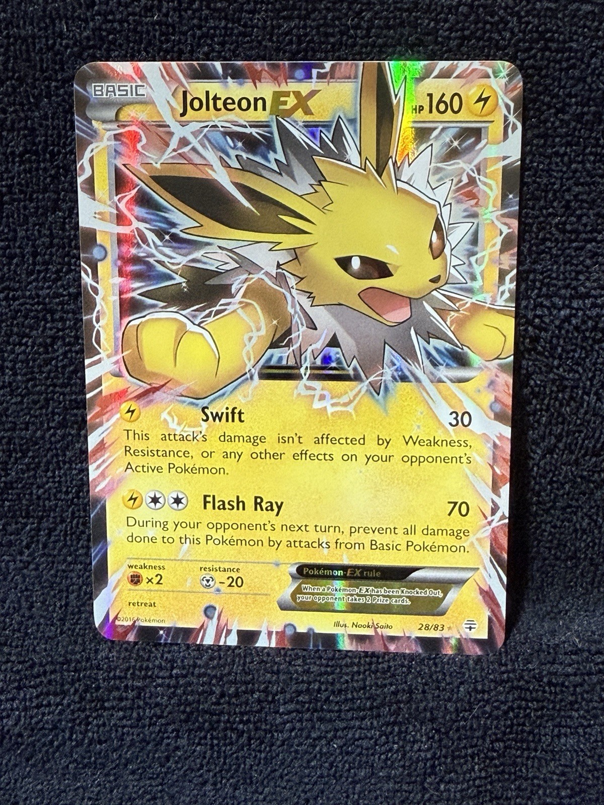 Jolteon EX 28/83 - XY Generations Holo - Pokemon Card TCG