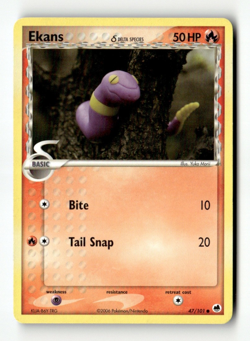 Ekans (Delta Species) Common Normal Dragon Frontiers 47/101 LP Pokémon TCG