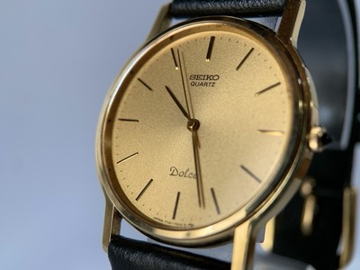 【美品】セイコー ドルチェ クォーツ【7731-7010】【稼働品】メンズモデル SEIKO / Dolce / 7731-7010 / Gold / Japan Made / Working