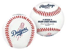 Rawlings MLB Los Angeles Dodgers Team Logo Baseball, White, 1