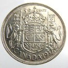1937 Canada 50 Cents Silver Circulated George Vi Half Dollar Coin Fifty R609