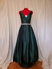 BETSY & ADAMSatin High-Low Ball Gown