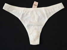 Victoria's Secret VTG 100 Cotton Thin-Signature Low Rise Thong Panty MEDIUM