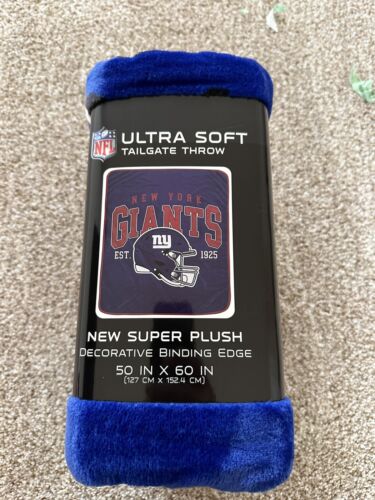 New York Giants NFL Ultra Soft Super Plush Tailgate Fleece Throw Brand New
