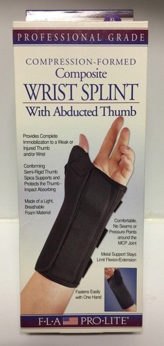 New FLA Pro Lite Professional Grade Wrist Splint, 6" , 8" & Abducted Thumb - Picture 2 of 10