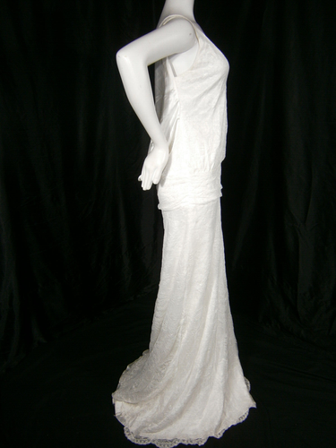 Charlie Brear VWDC Catroux Lace Wedding Dress 12 Ivory Cowl Open Back BOHO - Picture 17 of 20