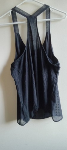Rock And Republic Size L Punk Rock Studded Tank Top Black Racerback Layered - Picture 4 of 7
