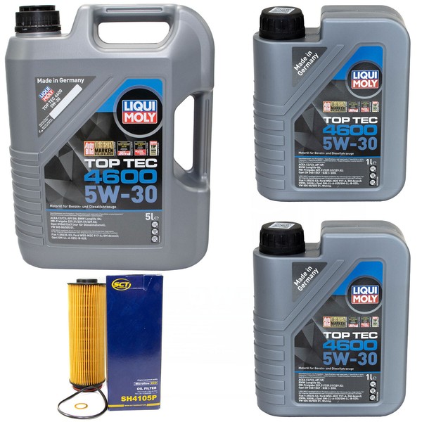 MotoröL Set Top Tec 4600 5W-30 Liqui Moly 7 Liter + ÖLfilter FüR BMW 3Er 340 7Er-image