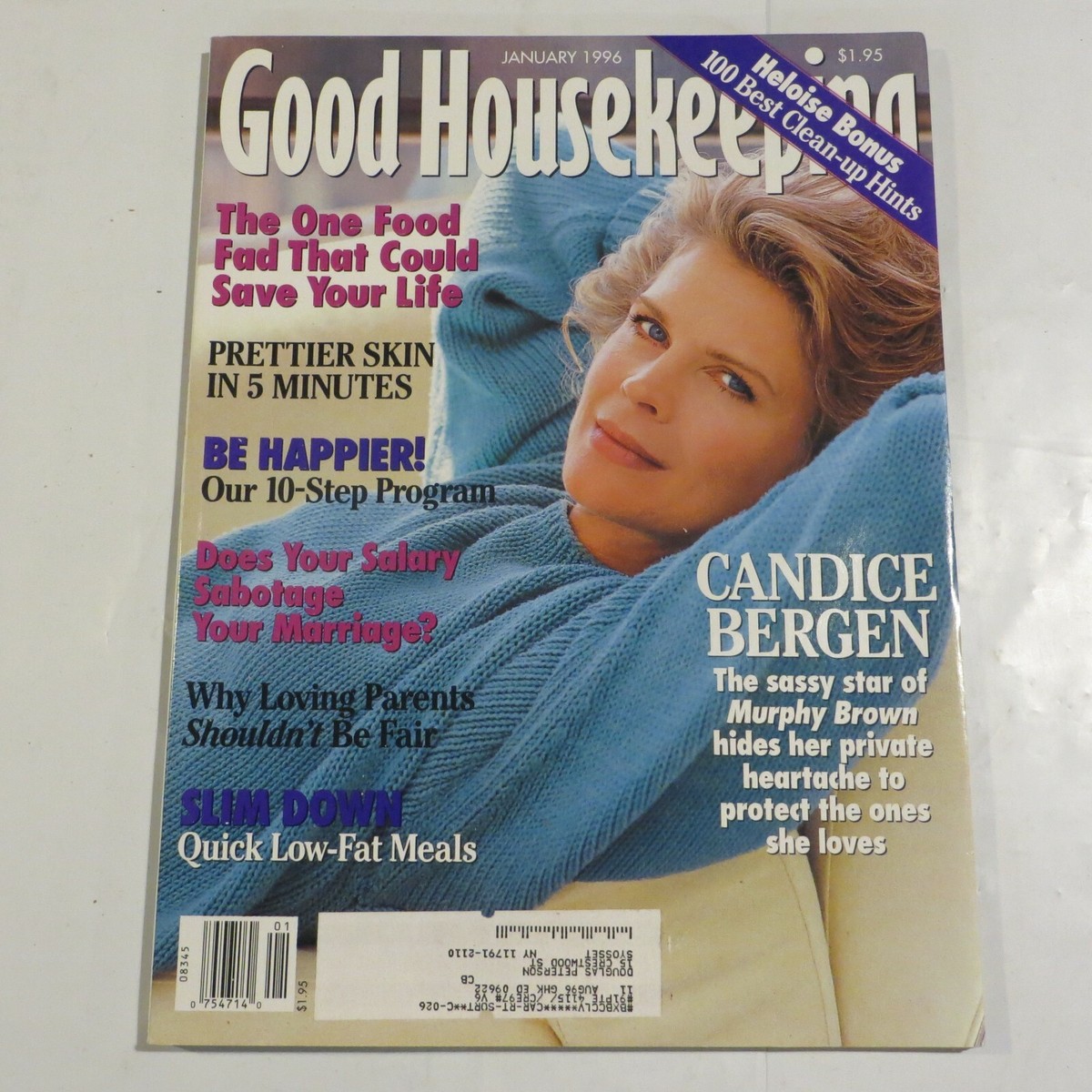GOOD HOUSEKEEPING Magazine January 1996 CANDICE BERGEN Murphy
