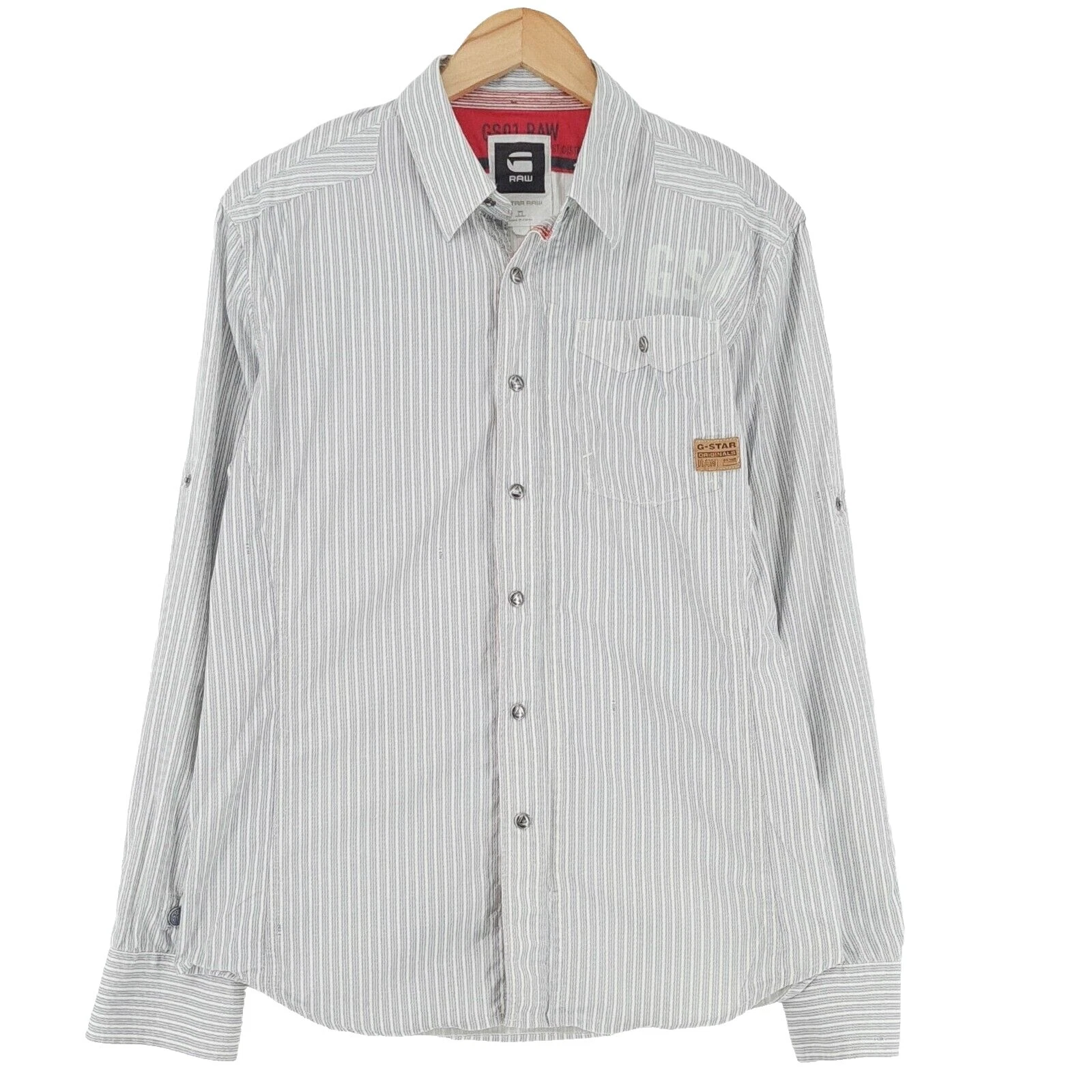 Camisas para hombre G-Star informales a rayas con botones