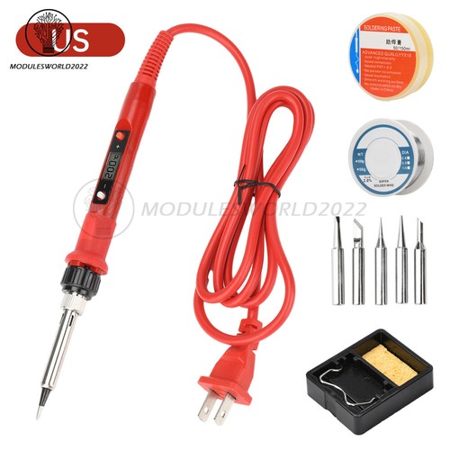 80W Soldering Iron Kit LED Digital Solder Gun Kit With Iron Tips Wire Flux Paste - Picture 11 of 26