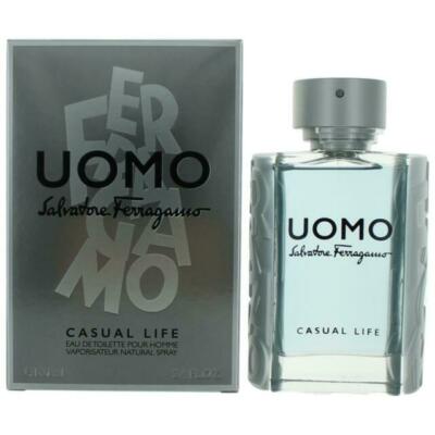 Uomo Casual Life by Salvatore Ferragamo 3.4 oz EDT Cologne for Men New In Box