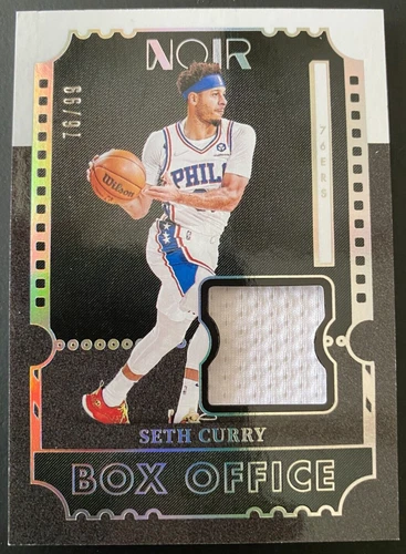 2021-22 PANINI NOIR #BOM-SCR SETH CURRY BOX OFFICE #'D 76/99