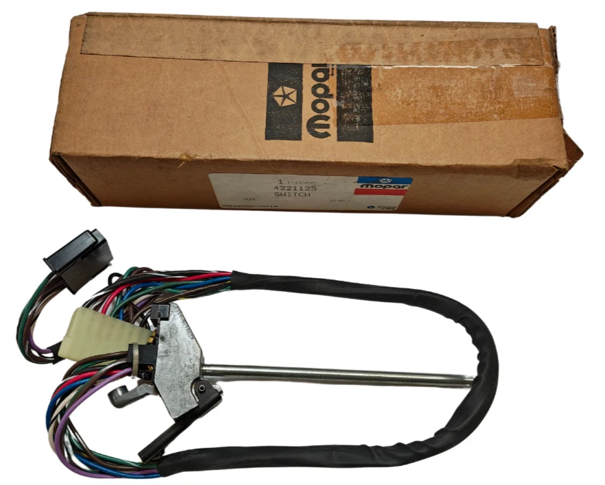 Interruptor limpiaparabrisas de 2 velocidades Plymouth Chrysler 1982-1984 con intermitente 4221125 nuevo en stock Foto 2 de 4