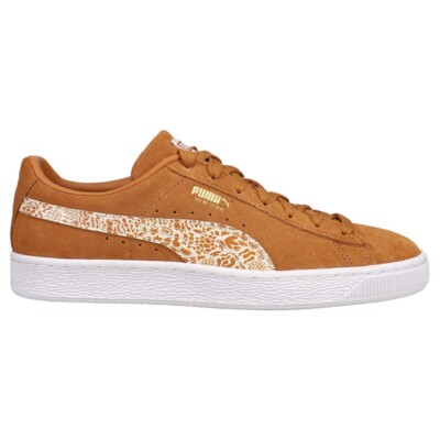 Puma Suede Classics Xxi Nyc Printed Graffiti Graphic Perforated Logo Lace Up  Wo
