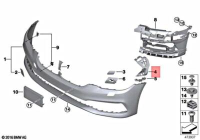 Genuine BMW G32 620d 620dX 630d 630dX 630i 640dX Guide Top Right 