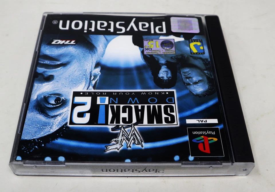 VINTAGE 2000 PLAYSTATION 1 PS1 WWF SMACKDOWN! 2 VIDEO GAME PAL 1-2 PLAYERS RETRO - Image 2 of 4