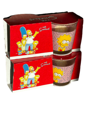 2x2 Die Simpsons Gläser Lisa Simpson 2014 NEU OVP Kult Rar Bart Homer Marge
