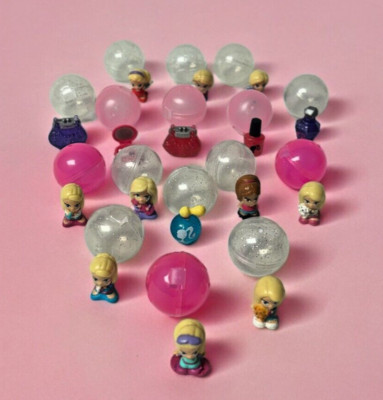 Squinkies Barbie Collection With Containers Lot Of 16 With Accessories