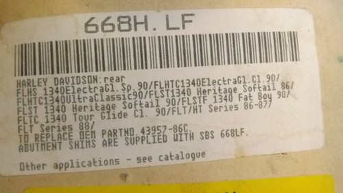 Harley Davidson Brake Pads 45957-86C - Picture 2 of 2
