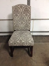 Frontgate Valetta Office Dining Side Game Upholstered accent Chair Nailheads  