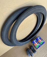 Pair of 20 x 1.95 Bicycle Tires  Tubes Bundle All Black Freestyle Street BMX GT
