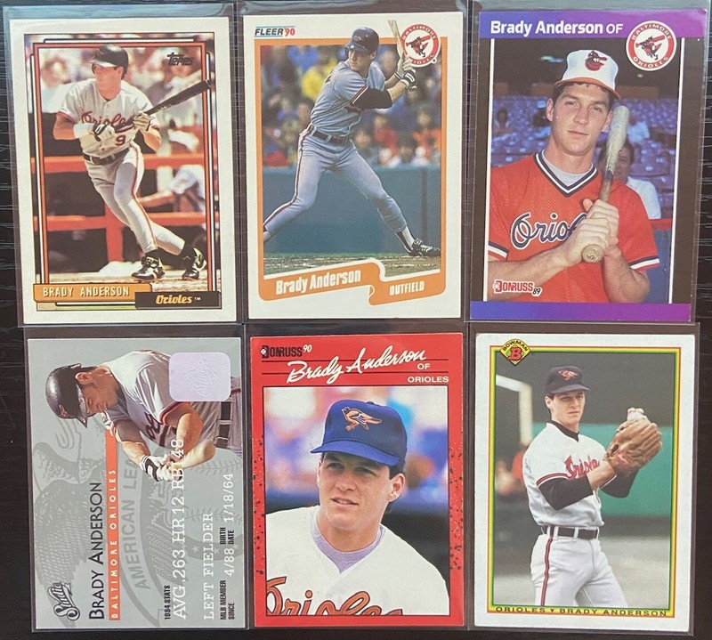 Brady Anderson (6) baseball cards Baltimore Orioles