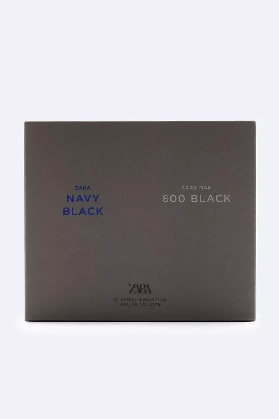 Zara Navy Black & Zara Man 800 Black Eau De Toilette Men 2 x Zara Navy Black & Zara Man 800 Black Eau De Toilette Men 2 x