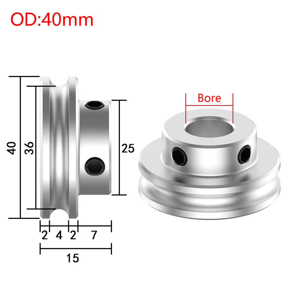 10mm Nutbreite Keilriemenscheibe O/Z-Profil Keilriemen Aluminum V
