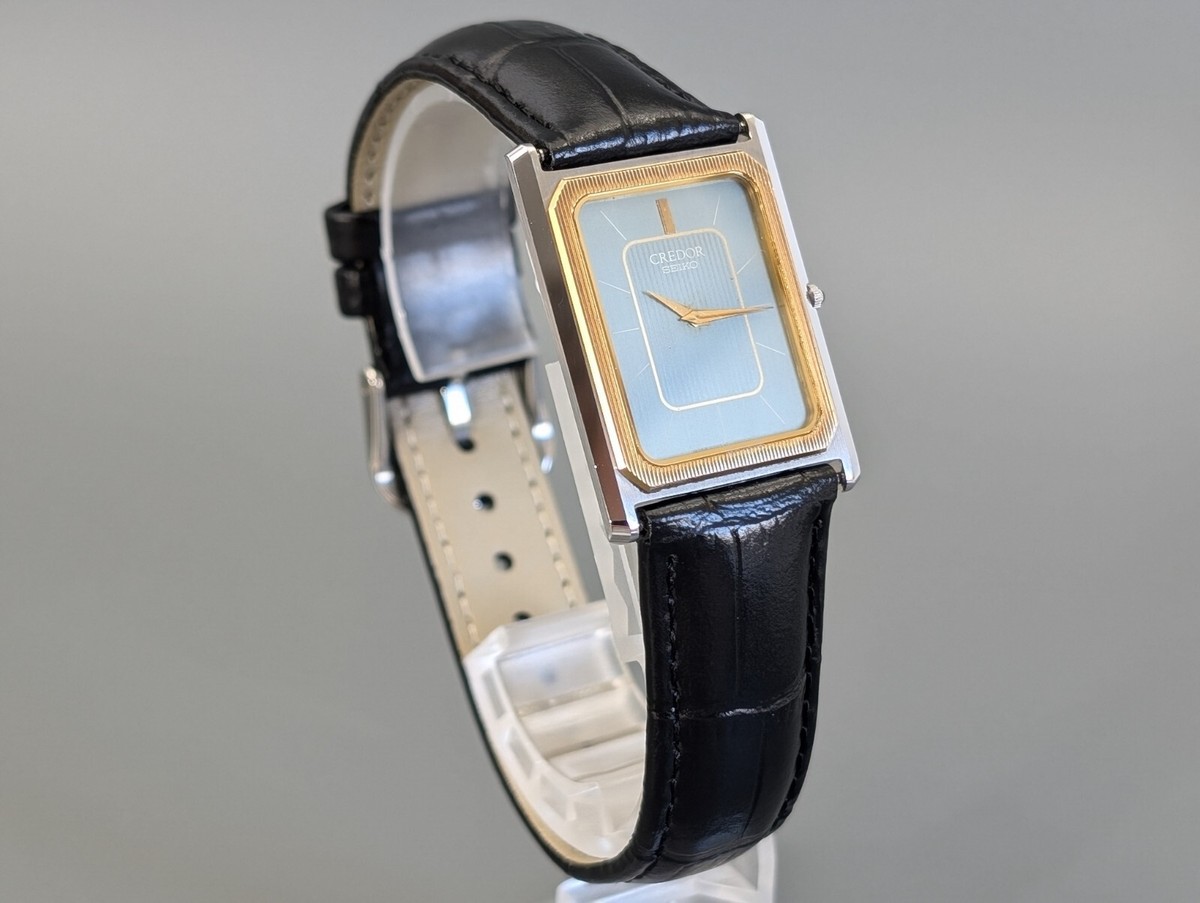 N Mint] SEIKO CREDOR 6730-5090 Gold 14K Tank quartz Men's