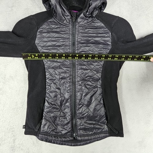 Athleta Girl Kid's Warm Fuzzy Jacket Puffer Coat Reversible in Black Sz S/7 EUC - Picture 9 of 16