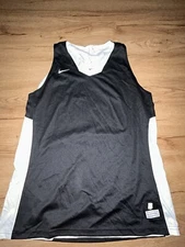 NIKE WOMENS BASKETBALL REVERSIBLE JERSEY TOP SIZE LARGE BLACK/WHITE NWT