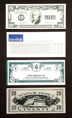 Rare ATM TEST CURRENCY Collection - Notes for ATM Calibration - 4 ...