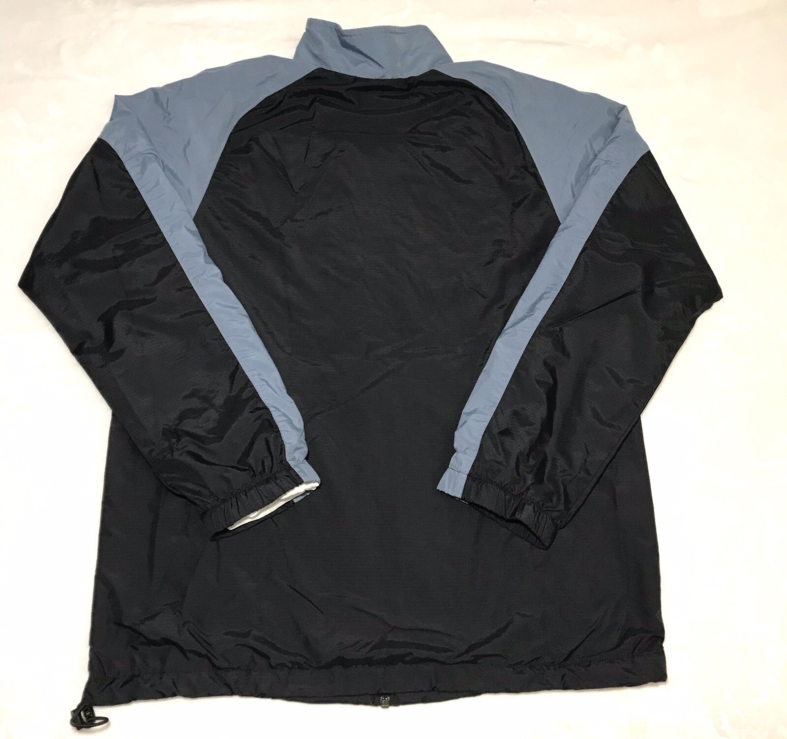 Nike Windbreaker Jacket Nylon Drawstring Black Bl… - image 5