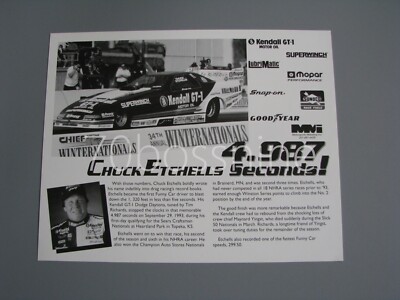 CHUCK ETCHELLS 1994 KENDALL GT-1 FUNNY CAR NHRA DRAG 8X10 RACING