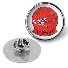 VF-101 'Grim Reapers' Tie Tac, Hat Pin, Badge, Military Lapel Pins - Silver