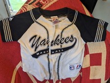 Kids Derek Jeter 2 New York Yankees MAJESTIC Button Up Size 18 Mos
