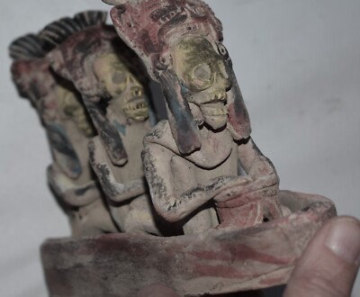 AZTEC DEATH SHIP, 3 DEATH FIGURES, 8