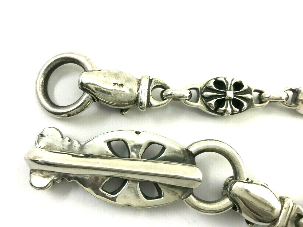WACKO MARIA SKULL WALLET CHAIN シルバー 925 Solid 925 Sterling Silver Skull Wallet Chain Men's Biker at