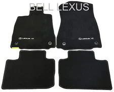 LEXUS FACTORY FLOOR MAT SET 2014-2016 IS250 IS350 RWD BLACK W/WHITE STITCHING
