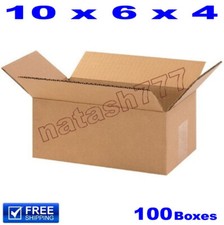 100 - 10x6x4 Cardboard Boxes 32-ECT Mailing Packing Shipping Corrugated Carton
