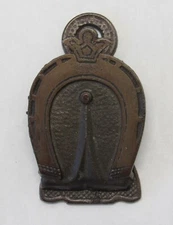 Large Vintage Paper Clip Metal Horseshoe Shape Crown Art Deco Style Hanging